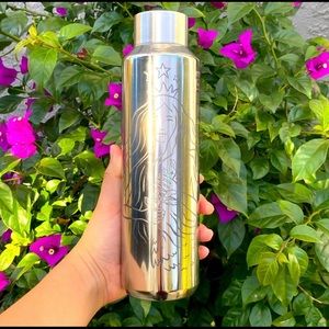 🤍NEW🧜‍♀️Starbucks Metallic Silver Mirror SS Tumbler